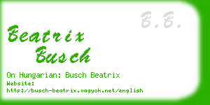 beatrix busch business card